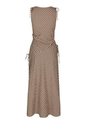 PRE-ORDER / Saxton check kjole Brown Neo Noir 